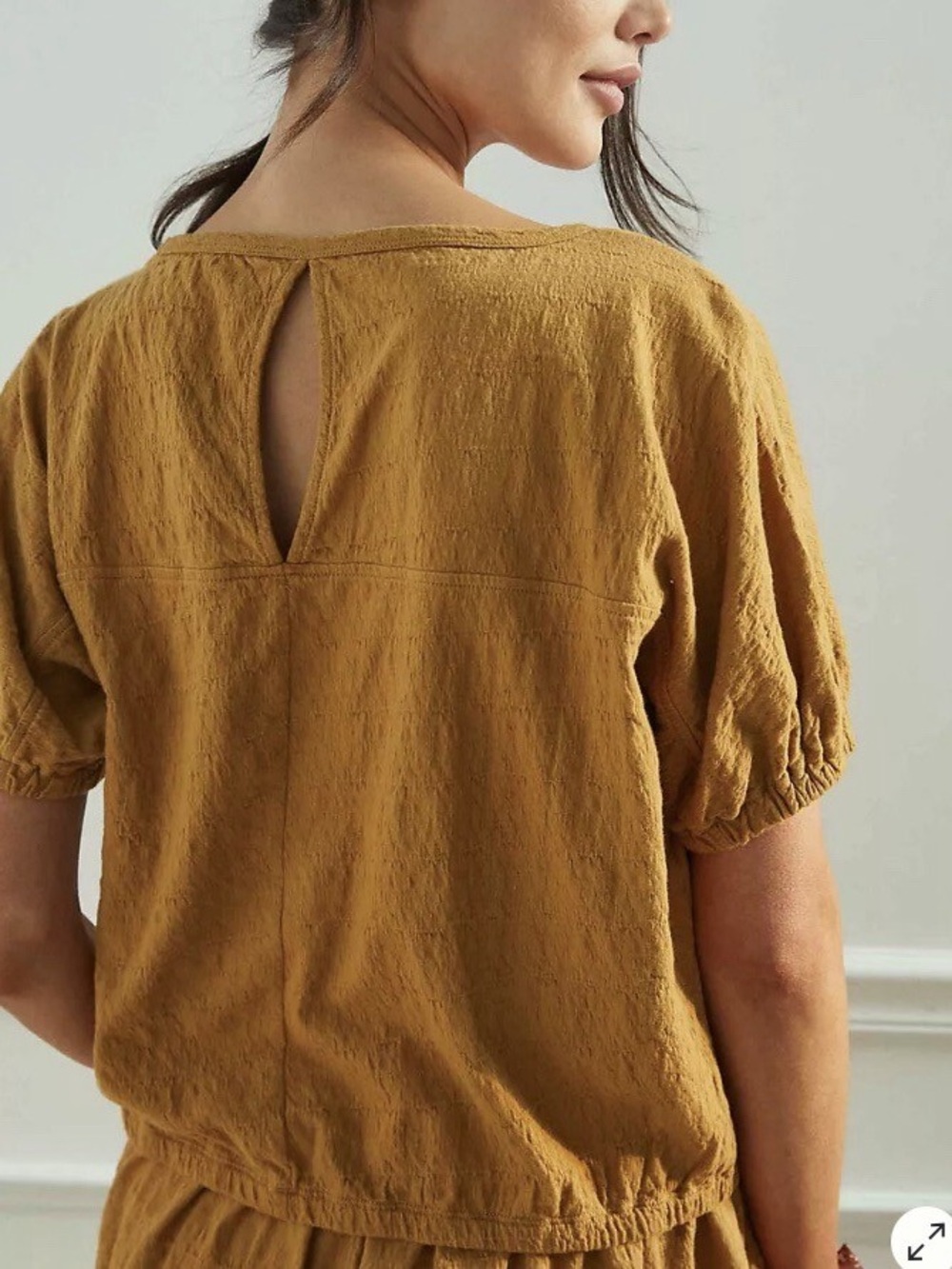 Daily Practice by Anthropologie Kimberly Shorts Set Size Medium Mustard Yellow - Picture 4 of 14
